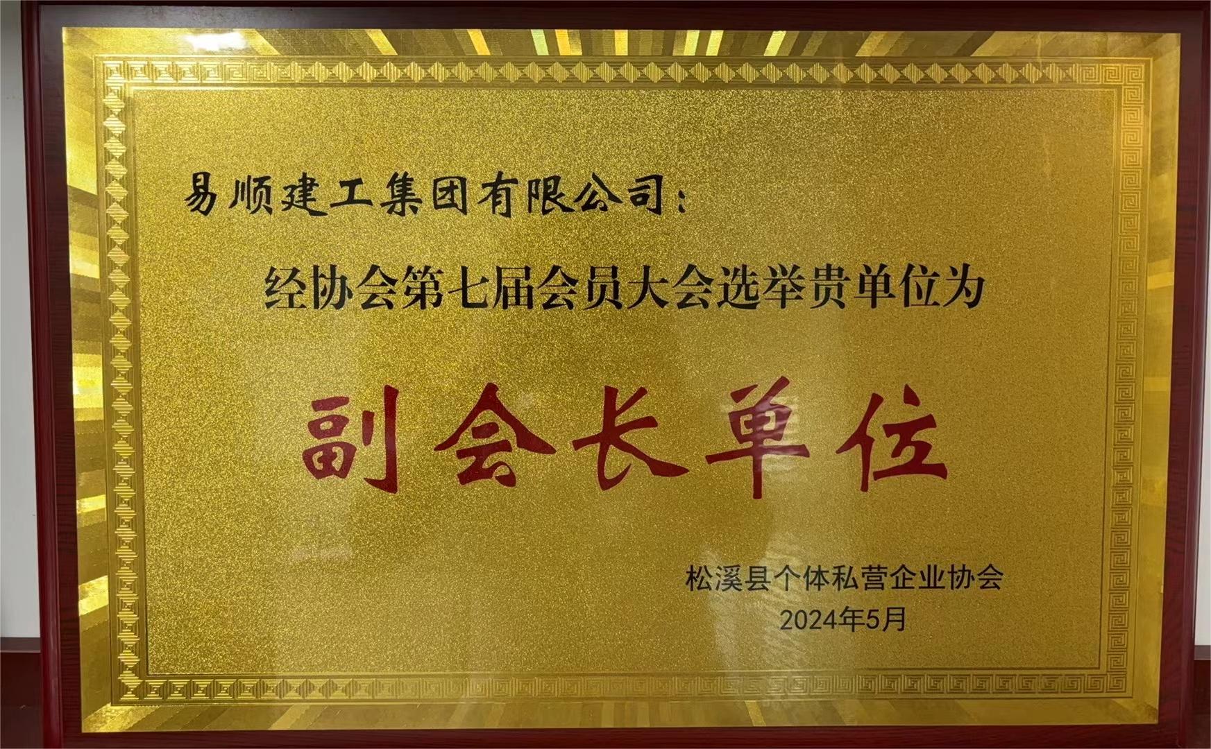 易順建工集團有限公司榮獲新榮譽:李晉恒總經(jīng)理當(dāng)選松溪縣個體私營企業(yè)協(xié)會第七屆理事會副會長